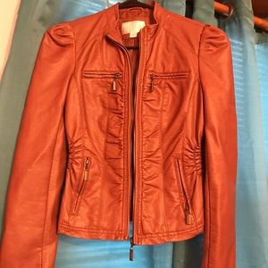 Brown leather jacket